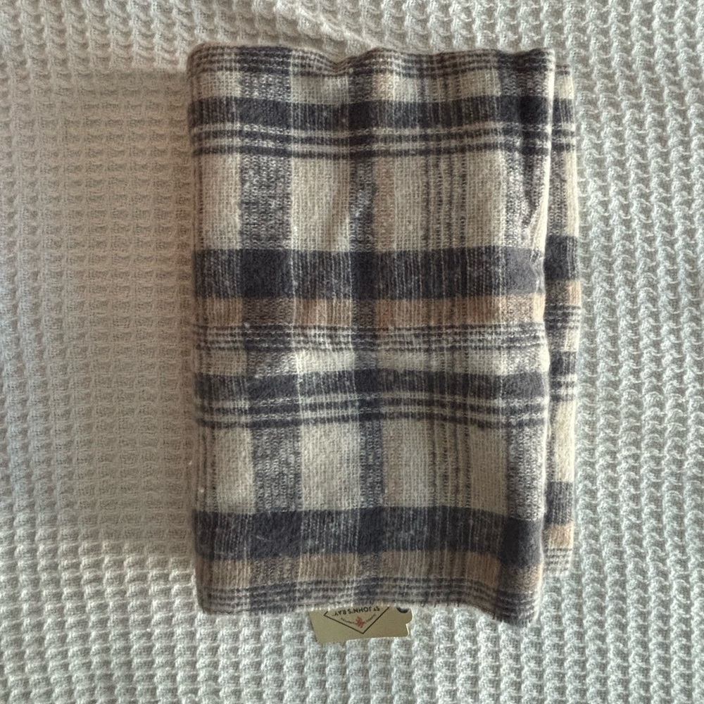 St. John's Bay Neutral Plaid Scarf